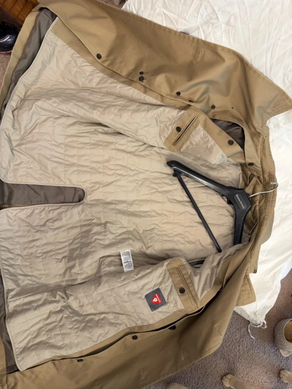 Men’s Banana Republic Trench Coat Cotton Shell, Removable Lining